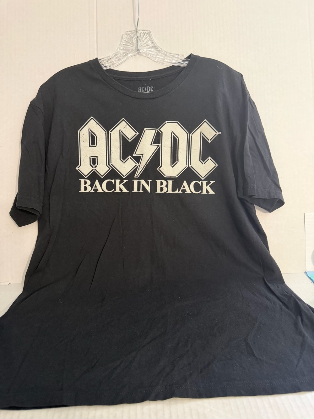 AC/DC Black Graphic 'Back In Black' Tee